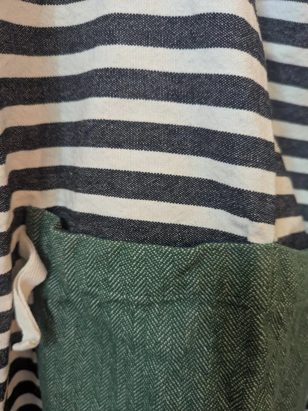 Hearth and Hand Charcoal/White Stripe Apron